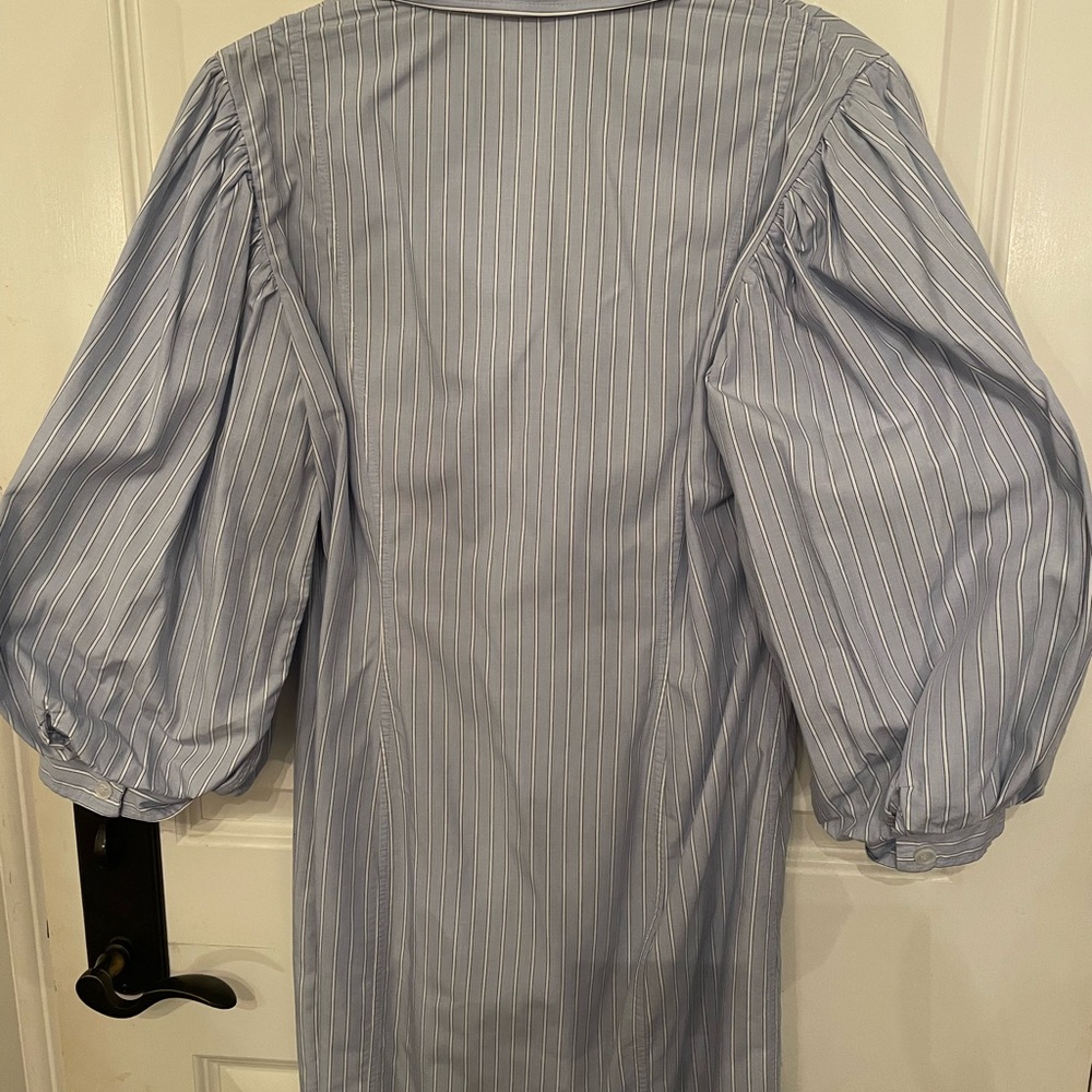 Ganni Blue Striped Mini Dress